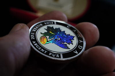 2003 Canadian HOLOGRAM Maple Leaf Queen Elizabeth II 9999