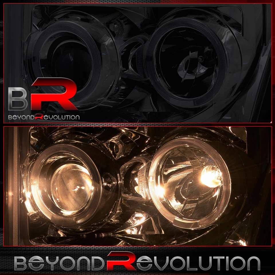 For 2011-2016 F250 F350 F450 Super Duty Smoke Lens Halo Projector LED Headlights Foto 3 de 4