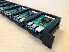 6 Bay PoE Hat Powered Raspberry Pi 1U Rack Mount