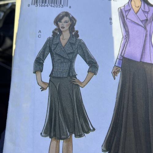 Very Easy Vogue V8461 Jacket Skirt FF 14 16 18 20 22 FF - Picture 7 of 9