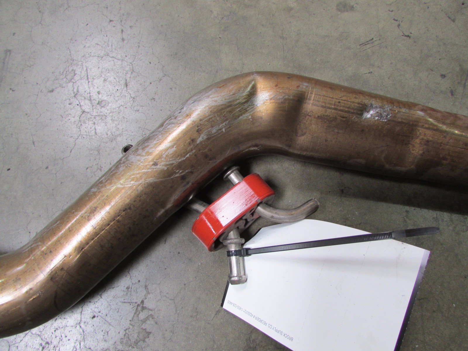 Maserati Granturismo, RH, Right Exhaust Pipe, Used, Dented, P/N 228583
