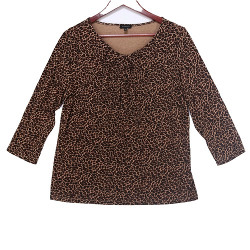 talbots leopard blouse