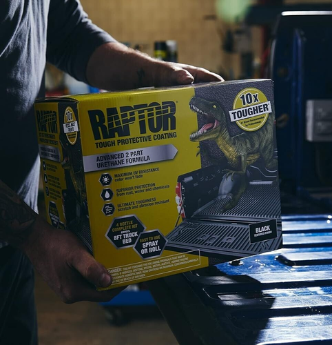 U-POL Raptor 820 products RAPTOR Black Spray Truck Bed Liner Kit 1 Gallon (Upol) - Picture 3 of 8