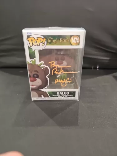 Funko POP! #1474 Disney The Jungle Book Baloo, Signed Bruce Reitherman “mogli”