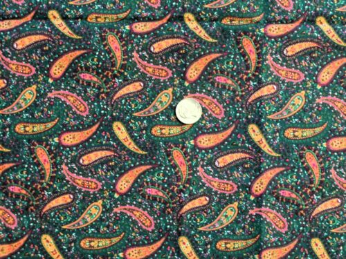 Paisley Cotton Fabric 1 Yard Piece X WOF - Picture 3 of 3