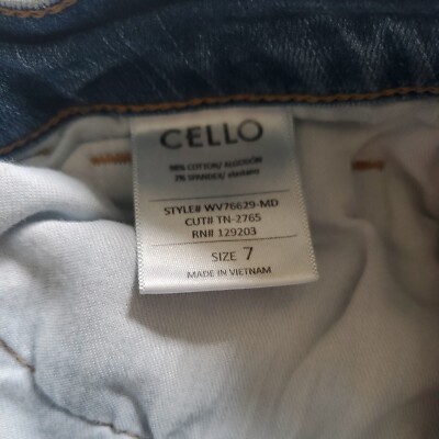 Cello Boyfriend Ripped Blue Faded Denim Jeans Women's Size 7 Pants