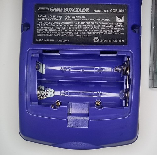 Nintendo GameBoy Color CGB-001 - Purple - White Buttons - Rugrats GBC Game - Picture 7 of 14