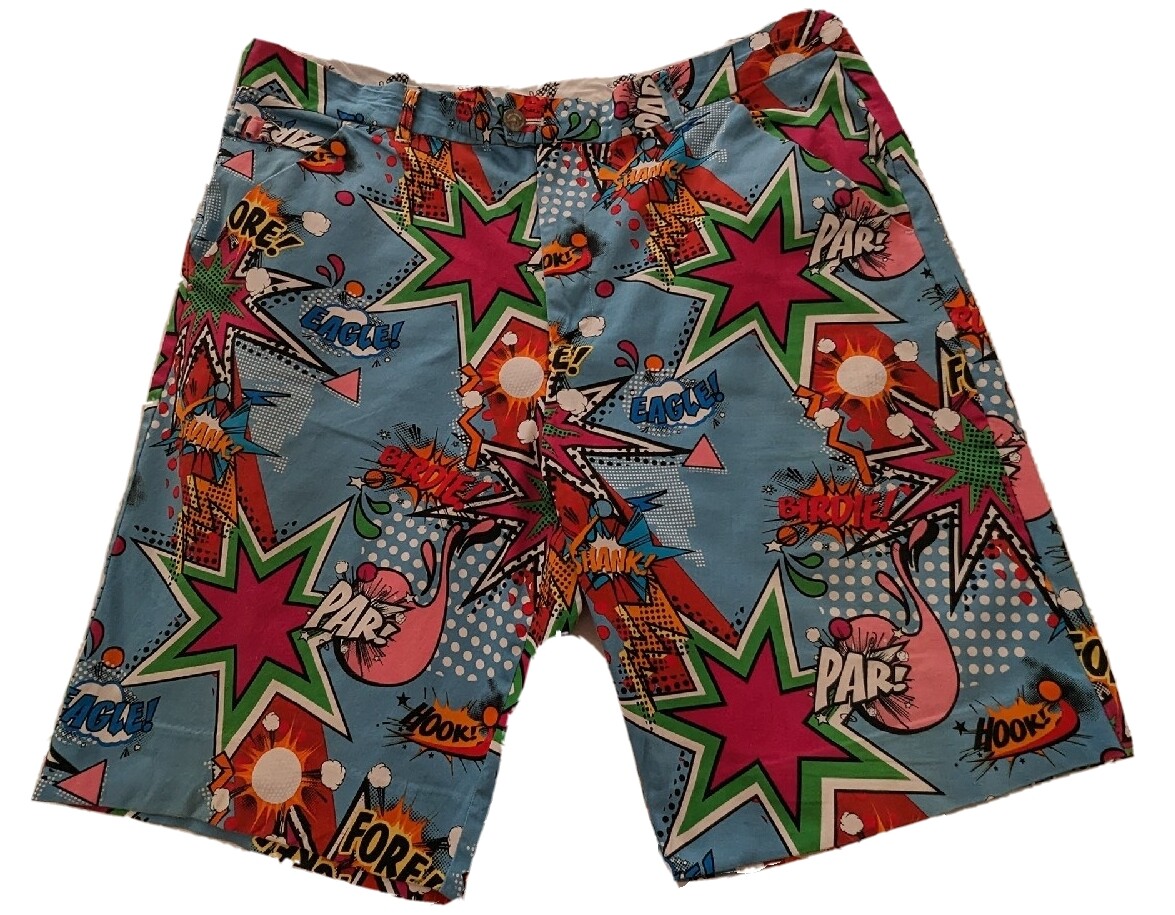 Royal Awesome Golf Shorts Men Partoon Graphic 40X10