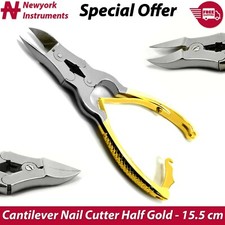 Heavy Duty Cantilever Clippers Cutter Toenail Nail Cutter Half Gold 15.5 cm New