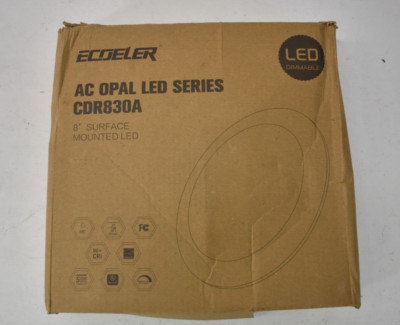 Ecoeler 8'' LED FLush Mount Ceiling Light Fixture Aluminum Baffle Trim 30W