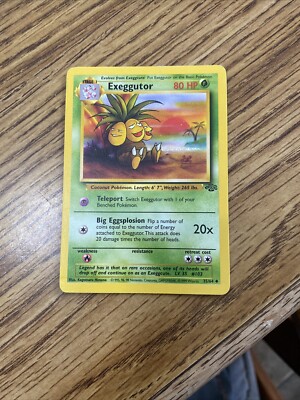 1995 exeggutor pokemon card value [SI This attack does 20 damage times the number of heads. Pokemon Jungle Uncommon Exeggutor #35