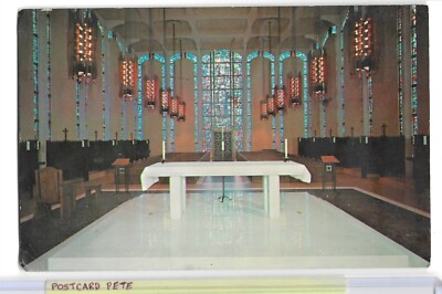 1972 Boynton Beach FL Seminary St Vincent de Paul chapel interior Postcard A10