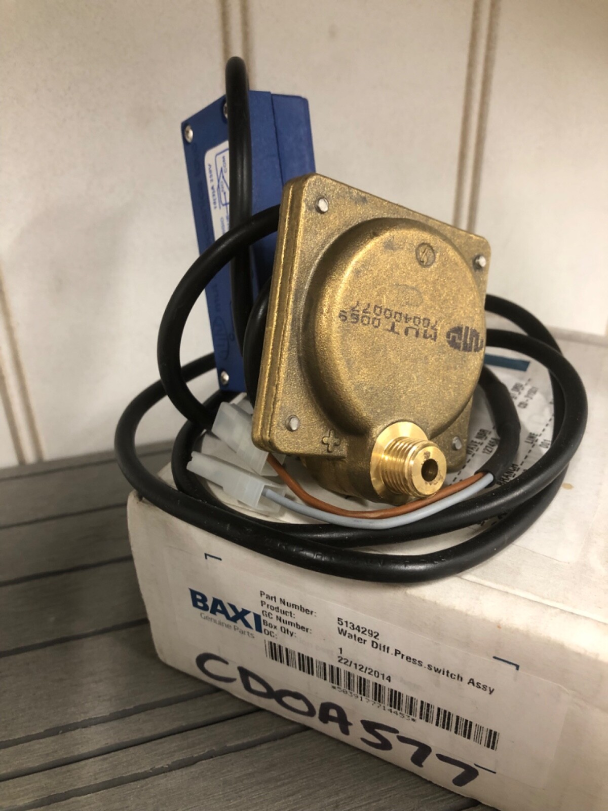 Baxi 5134292 Water Diff Press Switch Assy Differential Pressure  