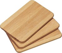 3X FrÜHstÜCksbrettchen Buche 23X15X1Cm Schneidbrett FrüHstüCksbrett Holz 85003