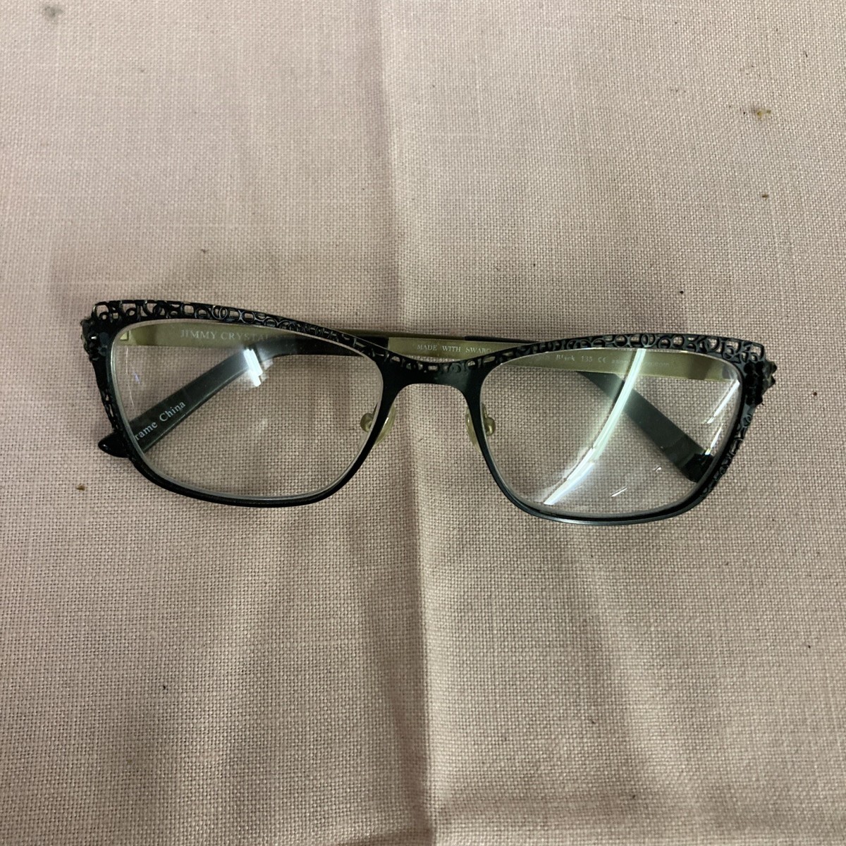Jimmy Crystal New York Women Eyeglasses Full Rim Swarovski Elements Brown Frame Jimmy Crystal Sunglasses Frame Only JCS205 Swarovski Gold  main image 3