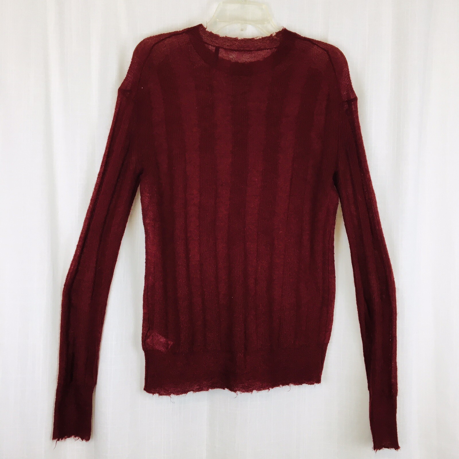 Helmut Lang Womens Medium Sweater Wool Blend Raw … - image 2