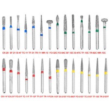 50pcs Dental FG Diamond Burs for High Speed Handpiece Friction Grip 1.6MM Bur
