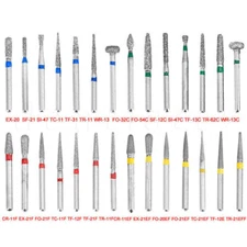 50pcs  FG Diamond Burs for High Speed Handpiece Friction Grip 1.6MM Bur