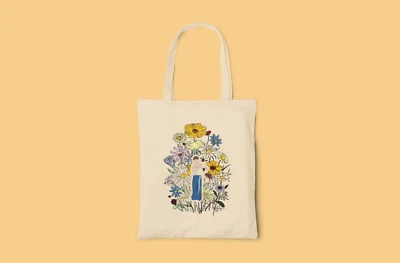 Harry Styles Tote Bag, Shopping Bag, Gift for Harry Styles Fans, Flowers, Harrys