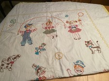 VTG HANDMADE EMBROIDERED COUNTED CROSS STITCH...