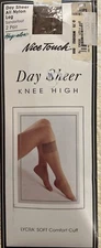 Nice Touch Day Sheer Knee Highs Size B  Soft Taupe 2 Pairs