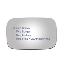Mirror Glass For 1980-1996 Ford F150 F250 Passenger Right Side RH Adhesive Flat