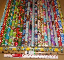HARD TO FIND GIFT WRAP WRAPPING PAPER NEW  ALL SHIPPED UNROLLED FOLDED FLAT  
