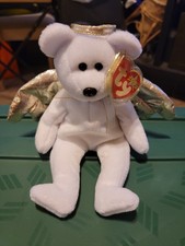 Ty Beanie Baby Babies Halo II The Angel Teddy January 14, 2000 Birthday Retired