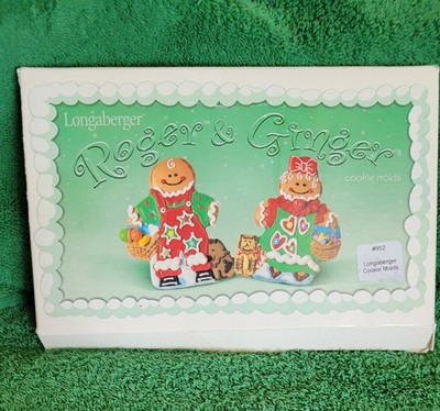 Vintage Longaberger Roger and Ginger Gingerbread Christmas Cookie Molds 2000