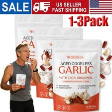 1-3X Resilia Garlic Extract 600mg Softgels 60 Count Odorless Aged Garlic Extra