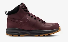 MEN'S Nike Manoa Leather Boots HF7095-600 Burgundy Crush/Burgundy Crush/Black