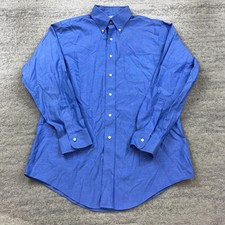 VTG Brooks Brothers Oxford Button Shirt 15.5 - 34 Blue OCBD Formal Dress Men 90s