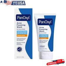 PanOxyl Acne Foaming Wash, 10 Benzoyl Peroxide, For Face Body, 5.5 oz