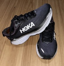 hoka one one bondi 8 running shoes women  s size 9 B black/white