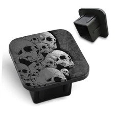 Hitch Covers Black and White Skull Human Skeleton Funny 2"x2" inch Skull Heap