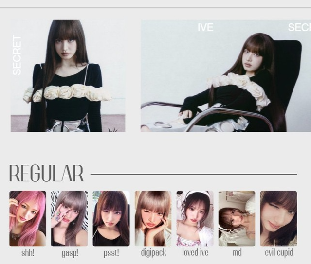 IVE - IVE SECRET Official Original book/DigiPack /Cupid /MD