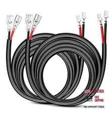 2PCS 16 AWG 10 Feet Wiring Harness Extension Kit for LED Work 16AWG -10FT 2Pcs