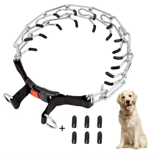 Dog Prong Collar, Dog Choke Pinch Training Collar, Adjustable Stainless Steel...
