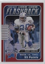 2020 Panini Absolute Fantasy Flashback Spectrum Red /100 Barry Sanders HOF 12fl