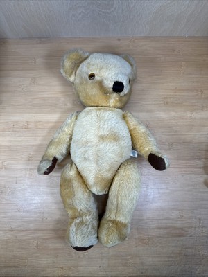 Vintage Chad Valley Chiltern Jointed Golden Mohair 18  Teddy Bear Made In Englan