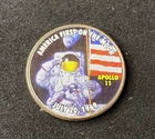 Colorized Kennedy Half Dollar Apollo 11 America First On The Moon Free Shipping