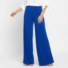 Chico  s Travelers Blue Elastic Waistband Basic Pants 1 M