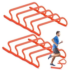  10 Pcs Speed Agility Training Hurdles Detachable Durable Hurdle 6 Inch Orange