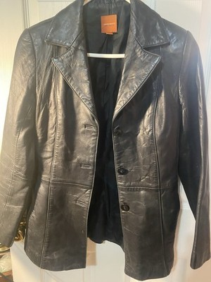 Anonymous John Carlisle Black Leather Jacket Small 
