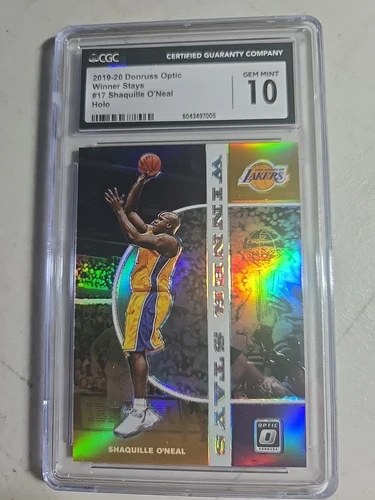 2019 optic winner stays holo Shaquille O'Neal cgc 10 