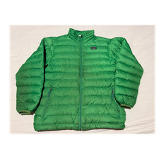 Patagonia Jacket Boys Large Green Nano Puff Goose Down Fill Outdoor Kids L