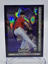 2025 Leaf Baseball Nation Carter Holton Braves Purple Strikeout Machine 7/8