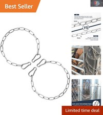 Heavy-Duty Rustproof Metal Gate Chain - Secure, Weather-Resistant 2-Pack for ...