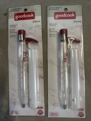 2x Goodcook Classic Kitchen Thermometer For Candy And Deep Frying 100 To 400 F