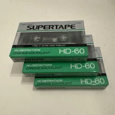 Realistic Supertape HD-60 High Bias Type II Cassettes Lot of 3 - Sealed